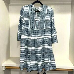 Striped Blue and White Women's Dress